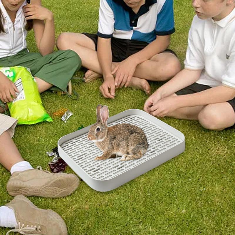 Konijn Wc Vierkante Kooi Doos Potje Trainer Stevige Bunny Box Kattenbakvulling Pan Huisdier Pan Wc Voor Volwassen Cavia Konijnen Hamster