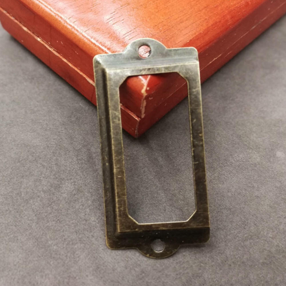 24pcs 70mm Antique Label Box Drawer Handle Card Frame Apothecary Cabinet Drawer Hardware Accessories