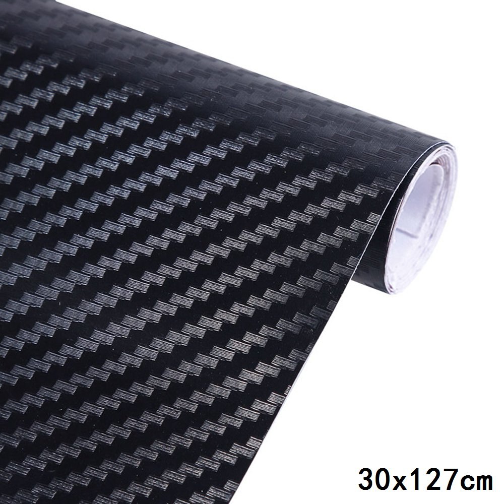 Carbon Fiber Vinyl Film Tile Stickers Waterproof Motorcycle Car Detailing Wrap Sticker Kitchen Cabinet Bathroom Wallpaper Decor: 01-30x127cm