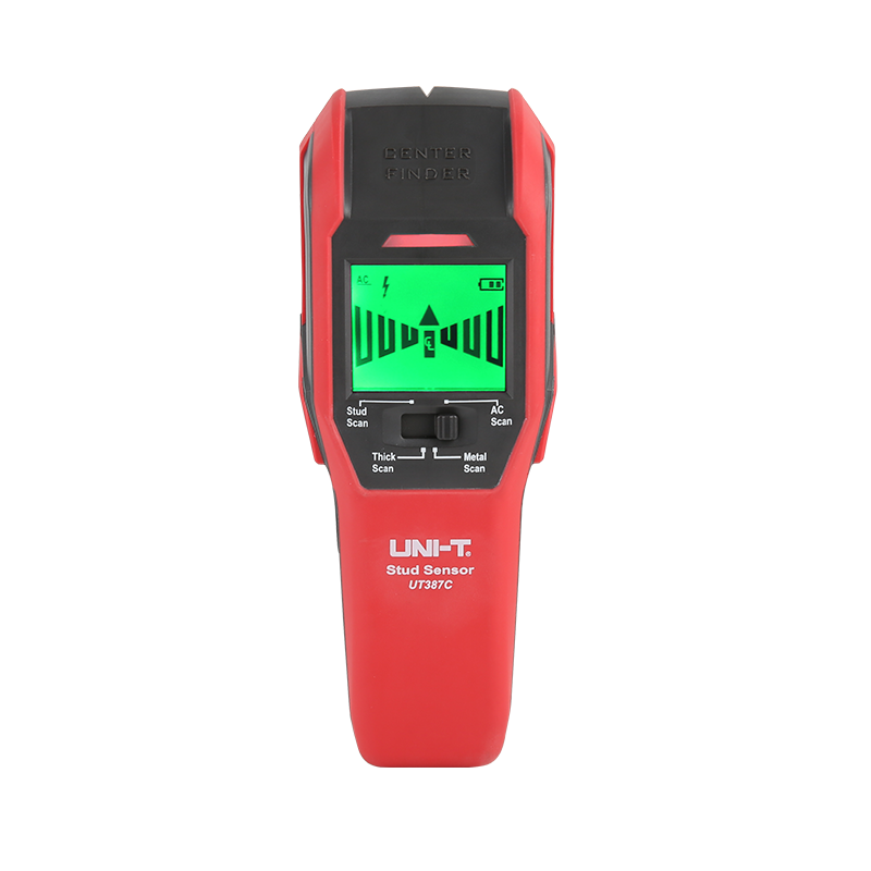 UNI-T Metal Detector Wall Scanner Electric Wire Object Wooden Beams/Rebar/Copper Pipe/Live Detecto Rebar Copper Pipe Cable Find