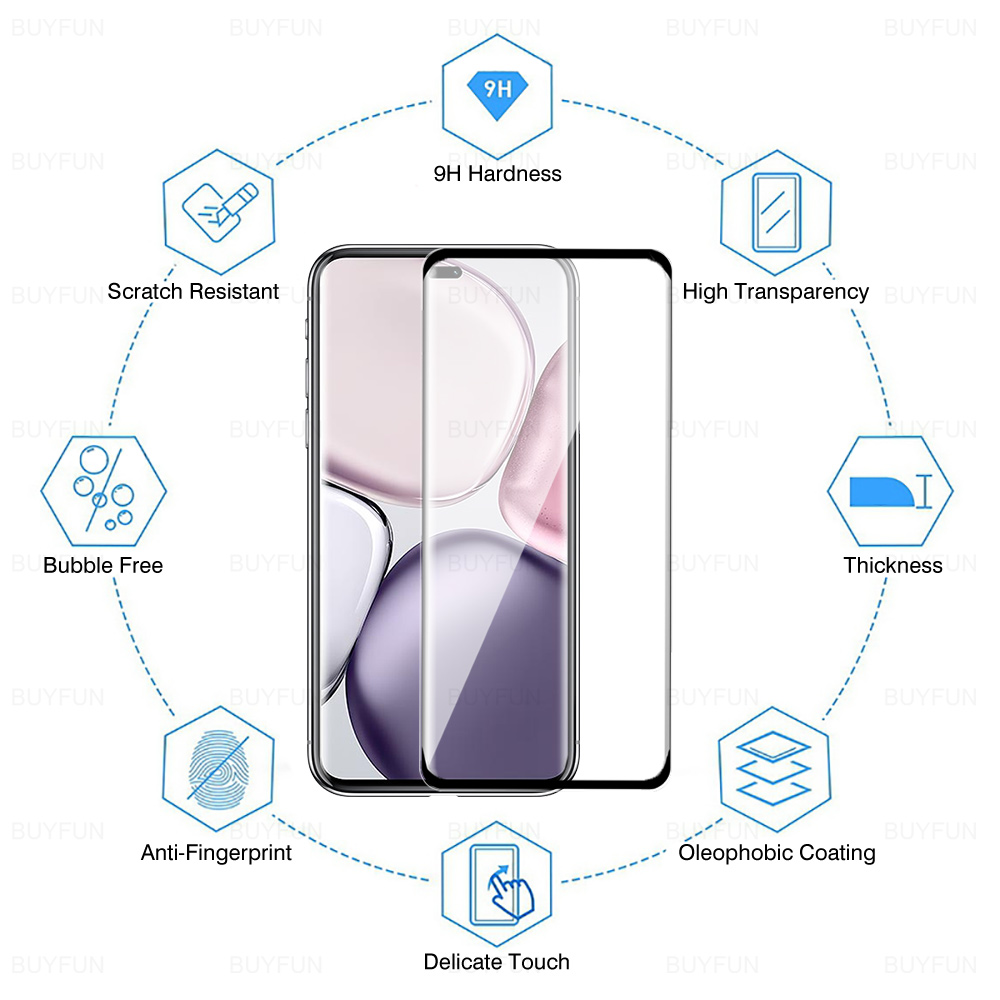 1-4Pcs For Honor X9c X9b X9a 5G Tempered Glass Protector For Honor X9 a b c HonorX9c x 9 c Curved Front Screen Protective Glass