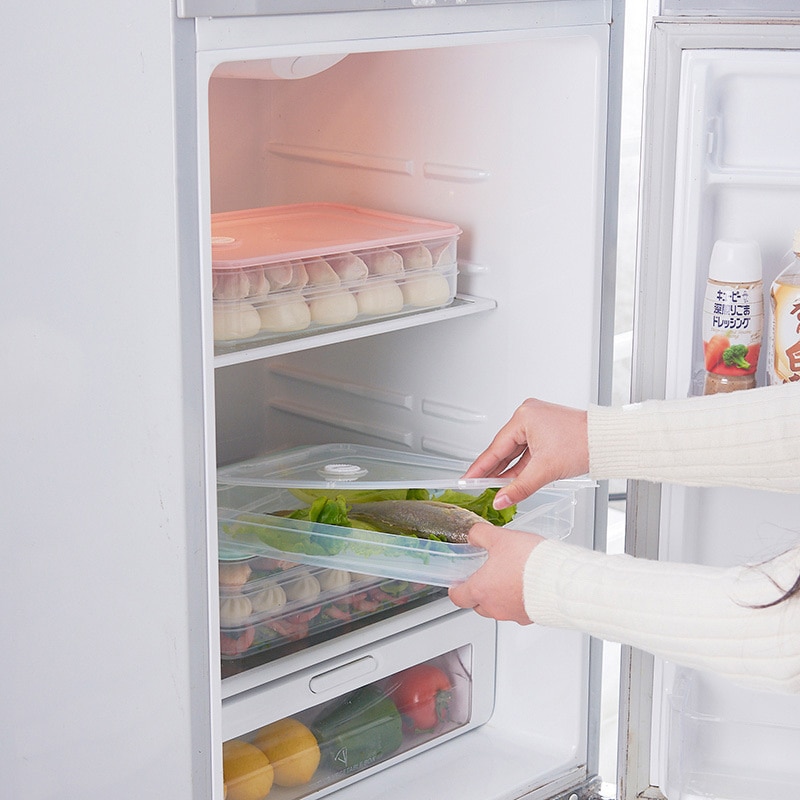 Multi-Layer Refrigerator Storage Container Plastic Box Food Dumplings Airtight Home Organizer Grains Beans Box Kitchen Organizer