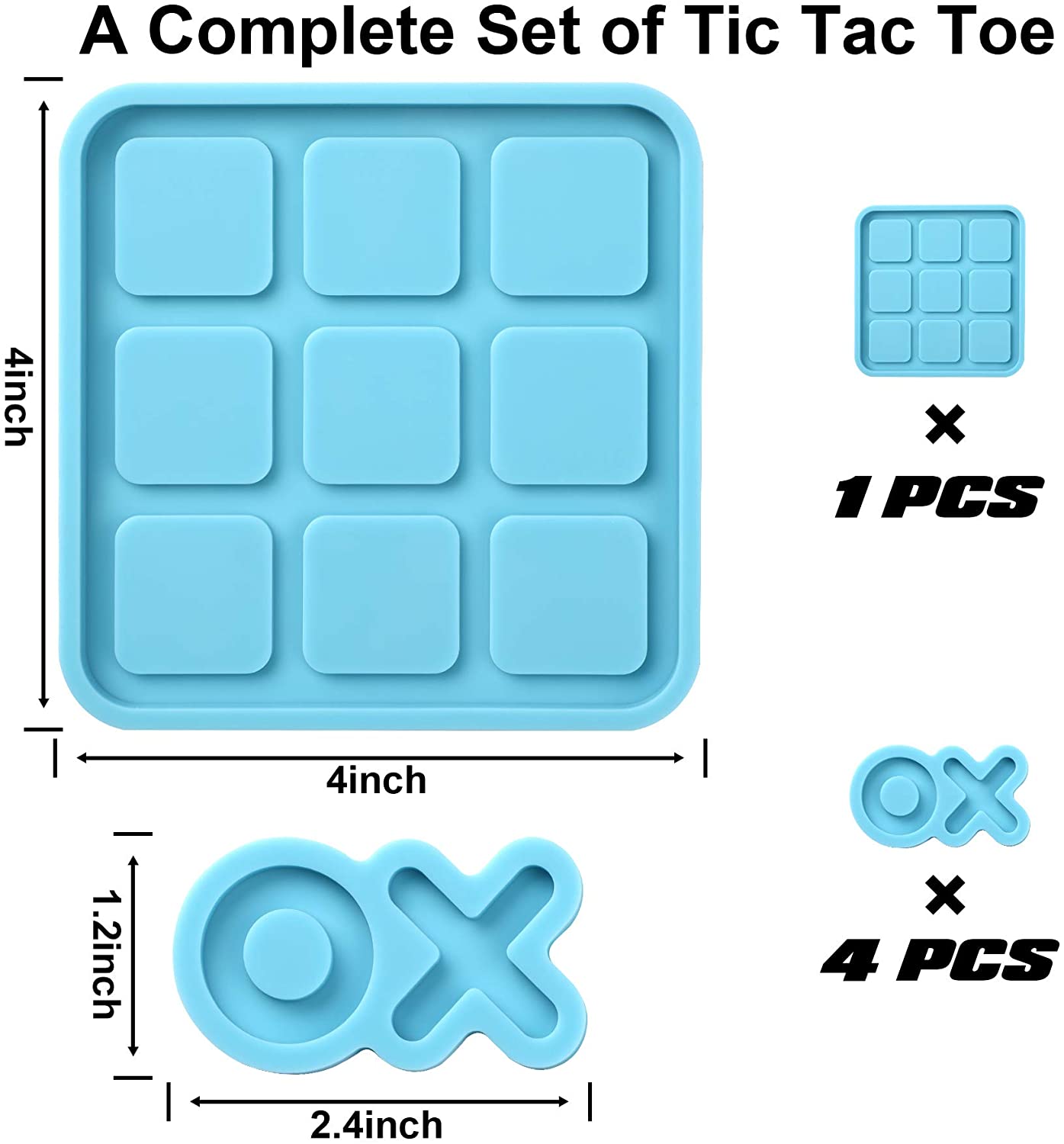 Tic Tac Toe OX gra w szachy lustro silikonowe formy odlewnicze dla majsterkowiczów żywica Uv epoksydowa biżuteria narzędzia Craft Handmade Making mały rozmiar