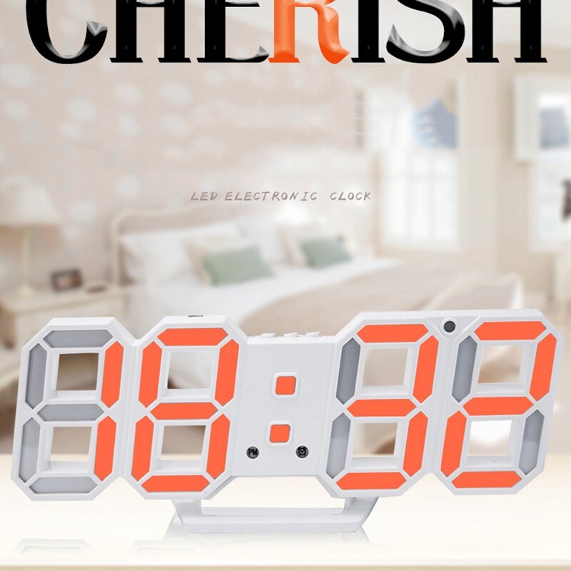 Led 3d vækkeur digital snooze bord ur vågne lys elektronisk usb lade ur natlampe hjem dekoration kontor bord