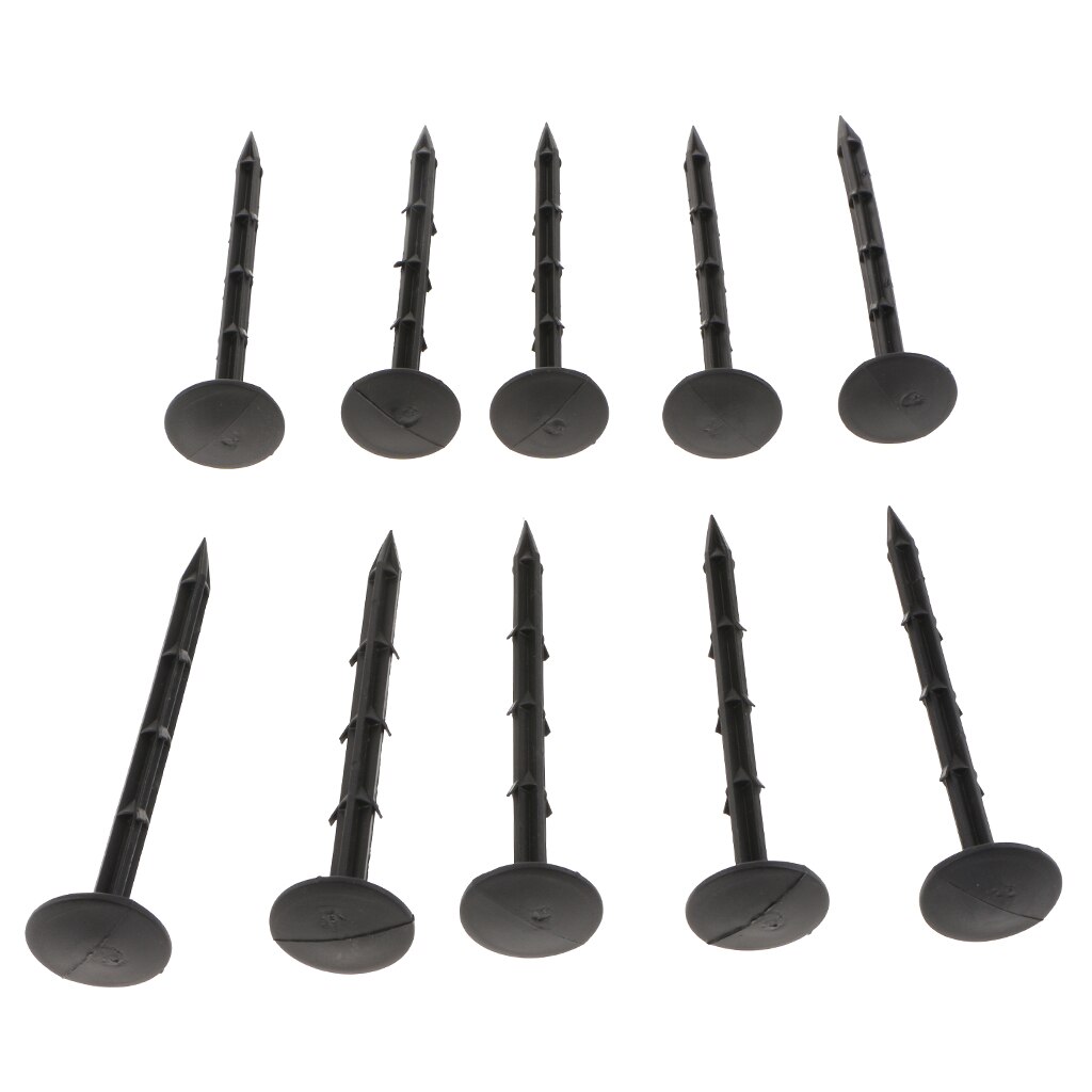 10pcs Garden Stakes Plastic Nails Canopy Pegs for Ground Cover Netting