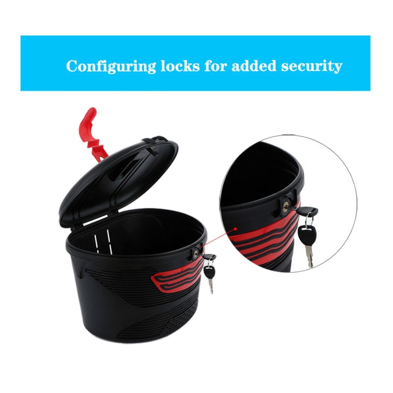 Electric Scooter Storage Front Rear Carrying Basket with Lock for Foldable Electric E-Bike Scooter Xiaomi M365