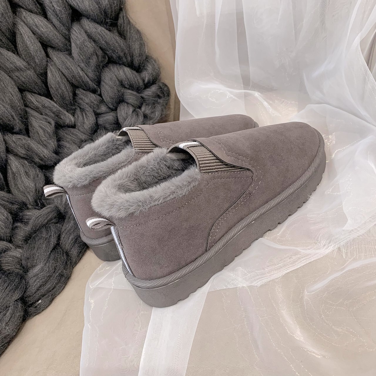 Quheng Sports and Leisure Walking Shoes Plush Cloth Shoes Warm Shoes Winter beauty Favorite