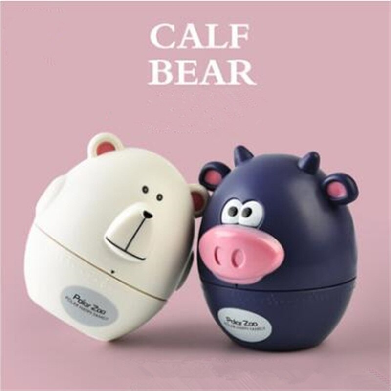 Cute Bear Cow Timer Mechanical Wind Up 60 Minutes Kitchen Gadget Novelty Cooking Timer