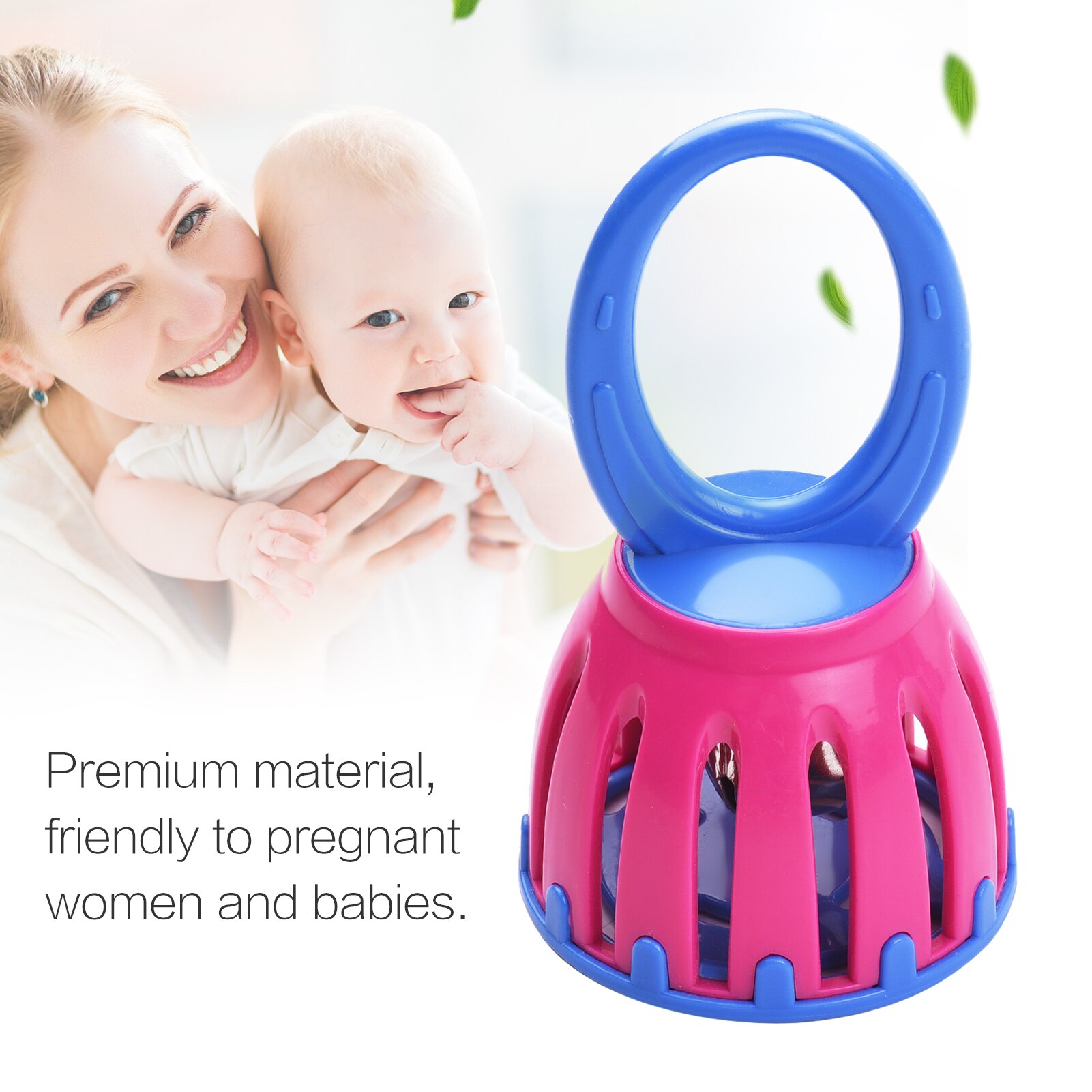 Muslady 5 Inch Cage Bell Mini Handheld Bell Early Educational Musical Percussion Instrument