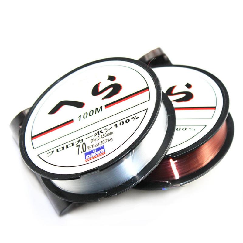 Fiskeliner 100m nylon fiske slitesterk monofilament stein hav fiskesnøre tråd bulk spole alle størrelse 0.4 to 8.0 fiskeutstyr