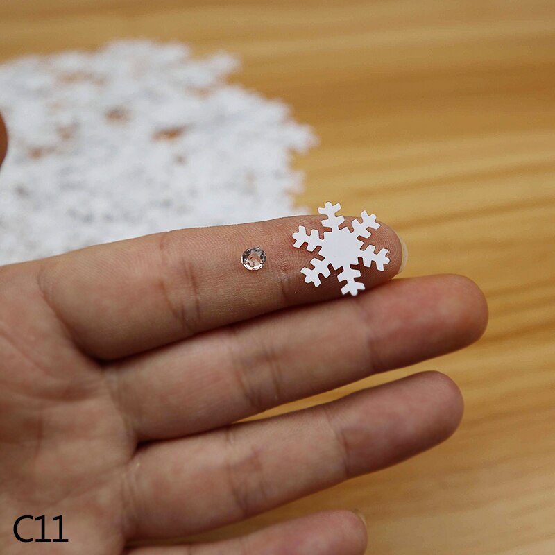 30g Christmas Confetti Artificial Snowflake Sequin Sant Claus Tree Snowman Confetti Year Table Decor Wedding Throwing: C11 mix snowflake