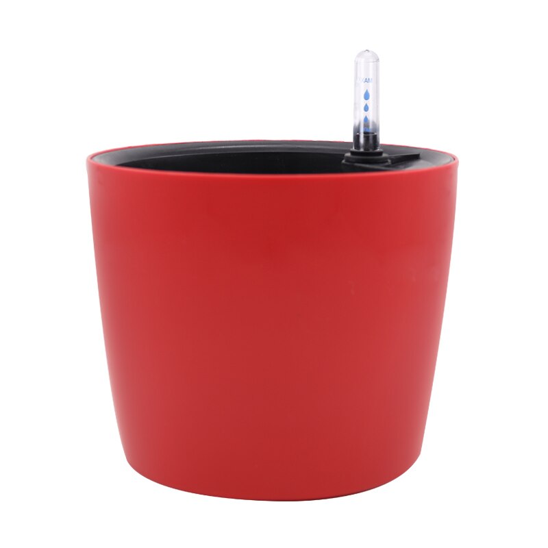 Indicador de nivel de agua de cinco colores, macetas de plástico inteligentes para riego automático, maceta pastoral resistente a la corrosión: Red