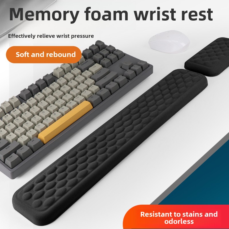 Tastatur-Maus-Handballenauflage, ergonomisches Büro, schützt und entspannen, Handgelenk-Erinnerung-Schaum-Mauspad, Computer-Notizbuch-Mauspad