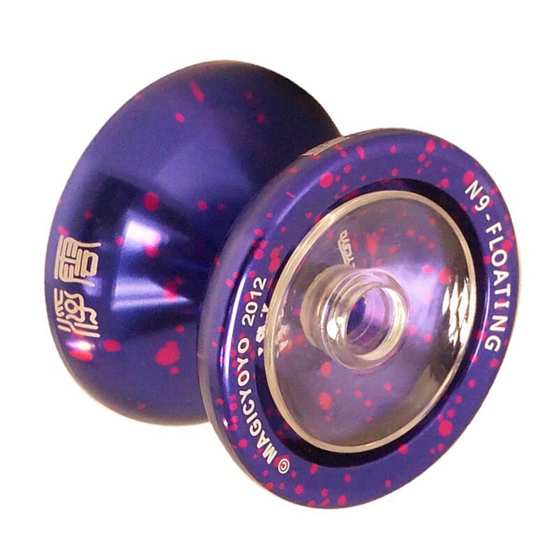 MAGICYOYO N9 Floating Metal Yoyo Side Shaft Top Fingerplay Aluminum Alloy Yoyo with 5 Strings,Gloves