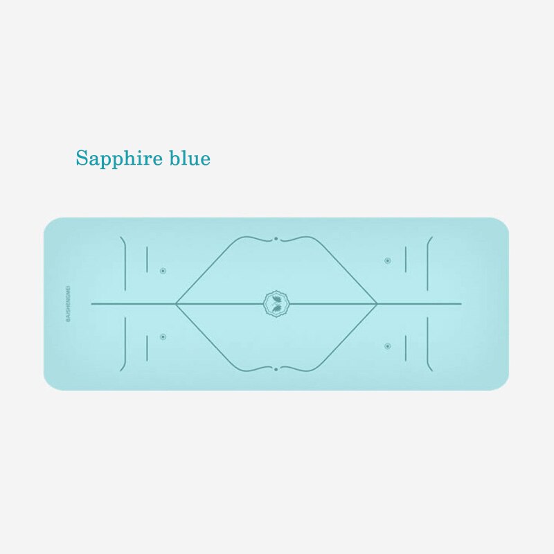 Non-Slip Yoga Mat 5mm - Tasteless Pilates Gym Exercise Fitness Mat for Beginners: Blue