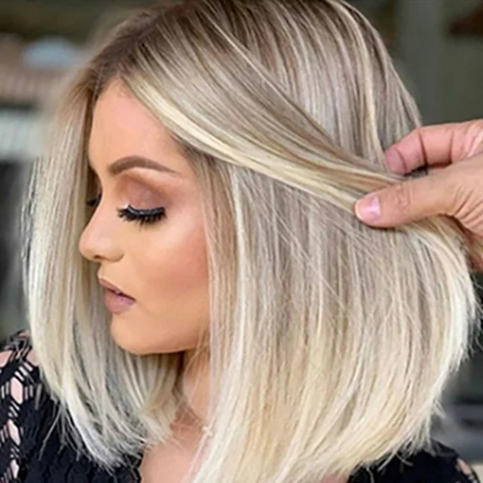Peluca recta de estilo europeo y americano, pelo suave, transpirable, no daña, peluca inodoro para fotografía, escenario, película, cabello