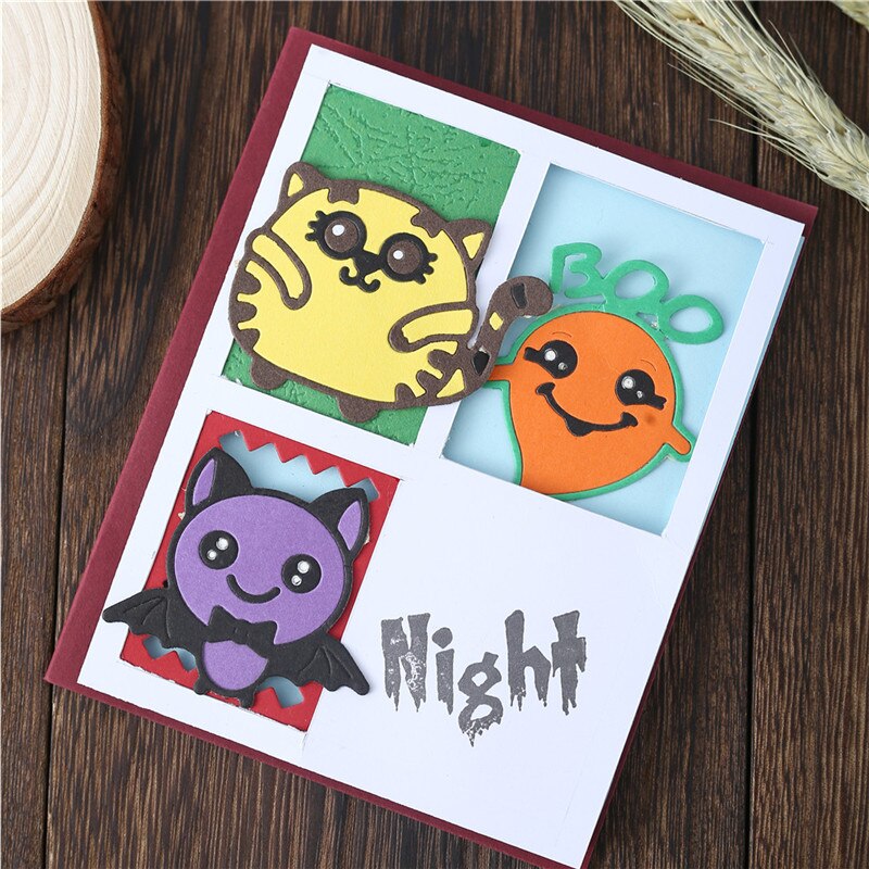 Kokorosa Halloween Sterft Dier Metalen Stansmessen voor Card Making Scrapbooking Embossing Cut Kaars Craft Sterft