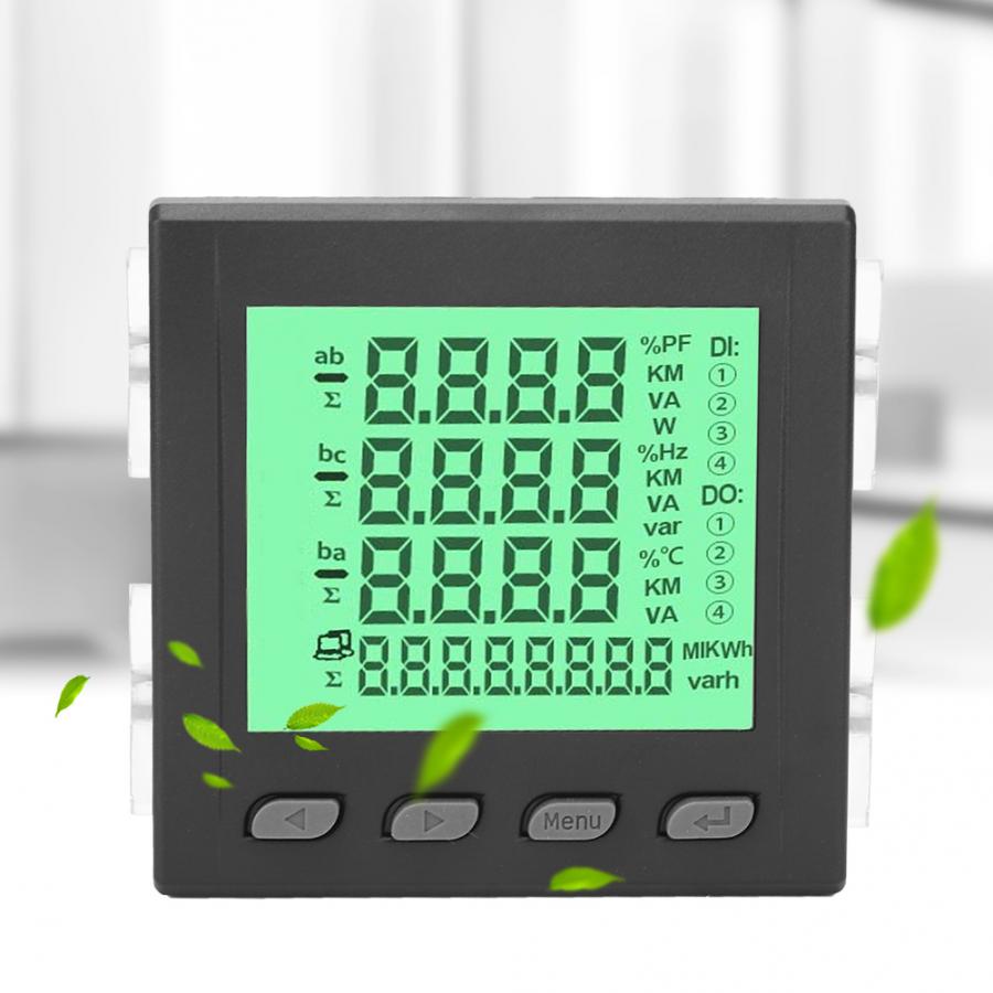 3-Phase 400V / 100V Multifunctional Digital LED Electricity Volt Power Meter RS485 Communication 220V 40-65Hz Digital Wattmeter