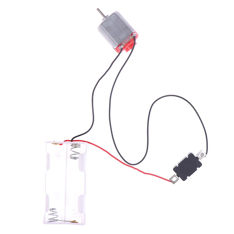 Kit de Motor 130, con caja de almacenamiento e interruptor de 2 baterías AA, 16500 RPM, Mini Motor electrónico DIY, Kit de modelos de circuito Simple