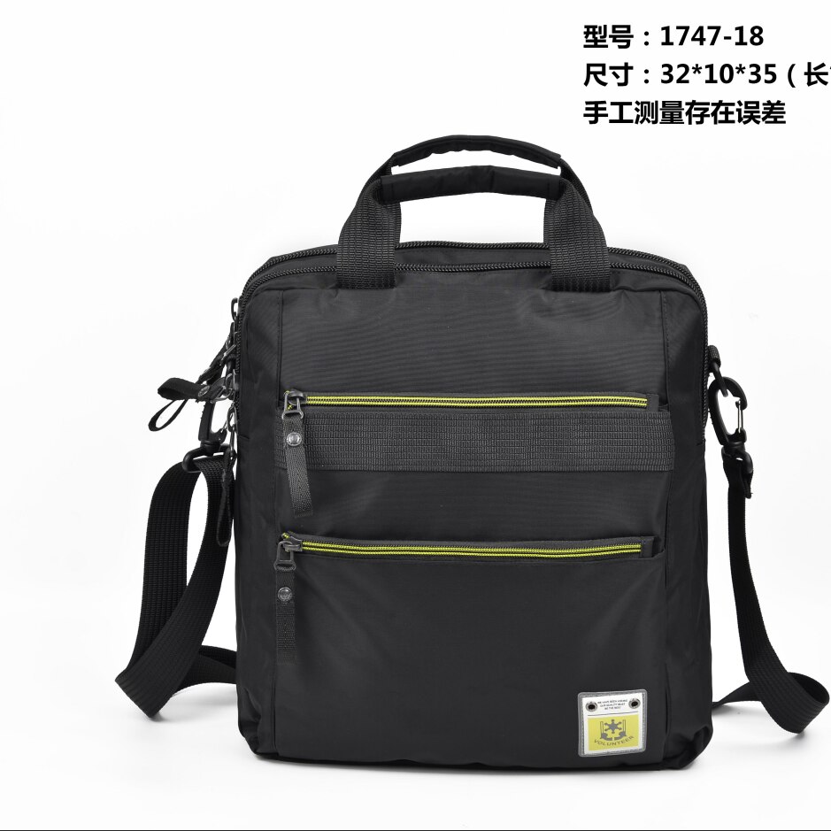 Voluntário multi-funcional masculino único cruz-ombro bolsa de lona saco masculino grande capacidade bolsa casual pode ser inserido em: Black