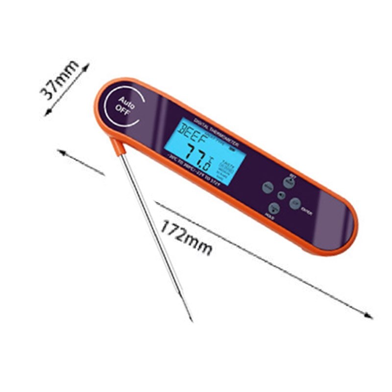 Elektronisk digital display madtermometer vandtæt stemmealarm