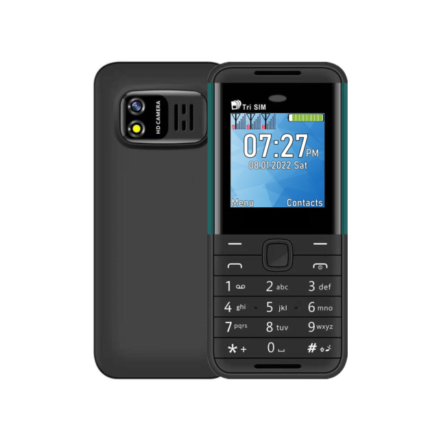 Servo  bm5310 3 sim-kort 3 standby mini-mobiltelefon automatisk opkaldsoptager bluetooth-opkald hurtigopkald magisk stemme 1.3 " mobiltelefon: Grøn