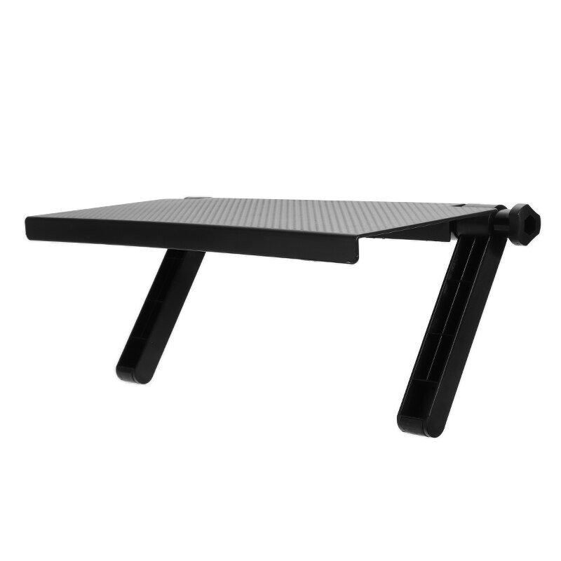 TV Screen Folding TOP Shelf Desktop Storage Rack Folder Computer Monitor Riser Black Adjustable 32.8x16x2.5cm