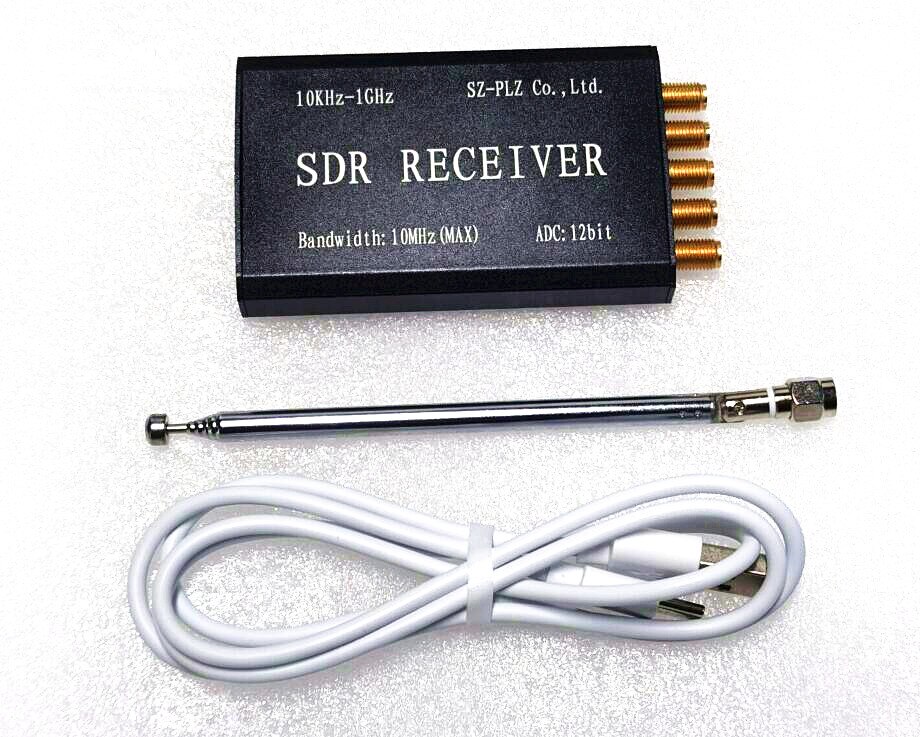 10kHz To 1GHz SDR Receiver HF AM FM SSB CW Aviation Band Receiver 0.5PPM AM FM SSB ATc SSTV iSS + USB Cable + Metal Case