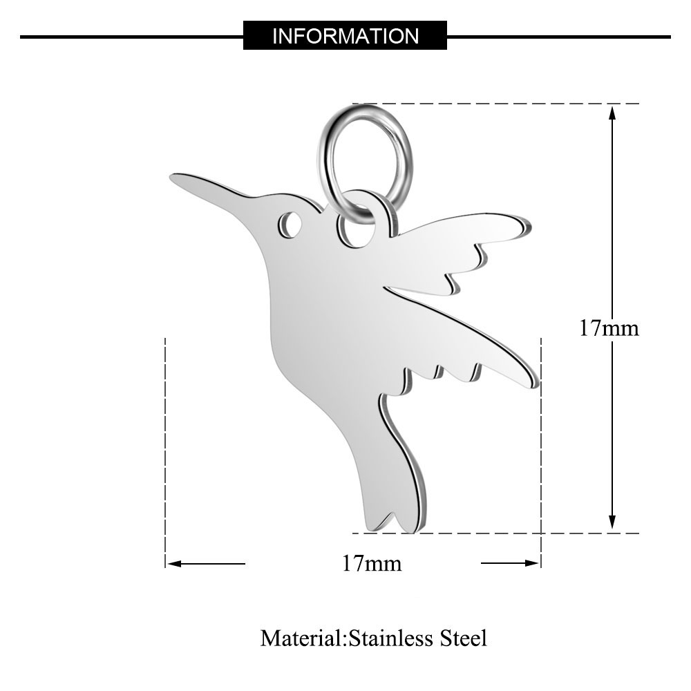 5 stuks Humming Bird Nachtuil Vogel Charm 100% Rvs Nooit Aantasten AAAAA Hangers Hoge Gepolijst