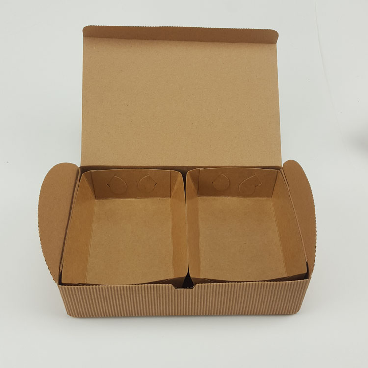 Brown Paper takeaway food boxes, Chicken rice Snack fries fried food takeaway Box