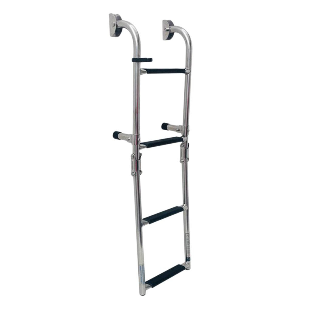 Marine Boot Opvouwbare Rvs Ladders (4 Stap Ladder)-Ponton Dock Boarding Ladder