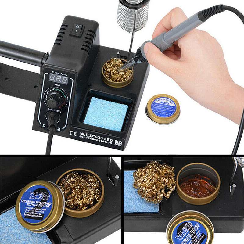 60W Electric Soldering Iron Station Solder Rework 90-480 Celsius Temperature Adjustable Soldering Station Iron with LCD Display