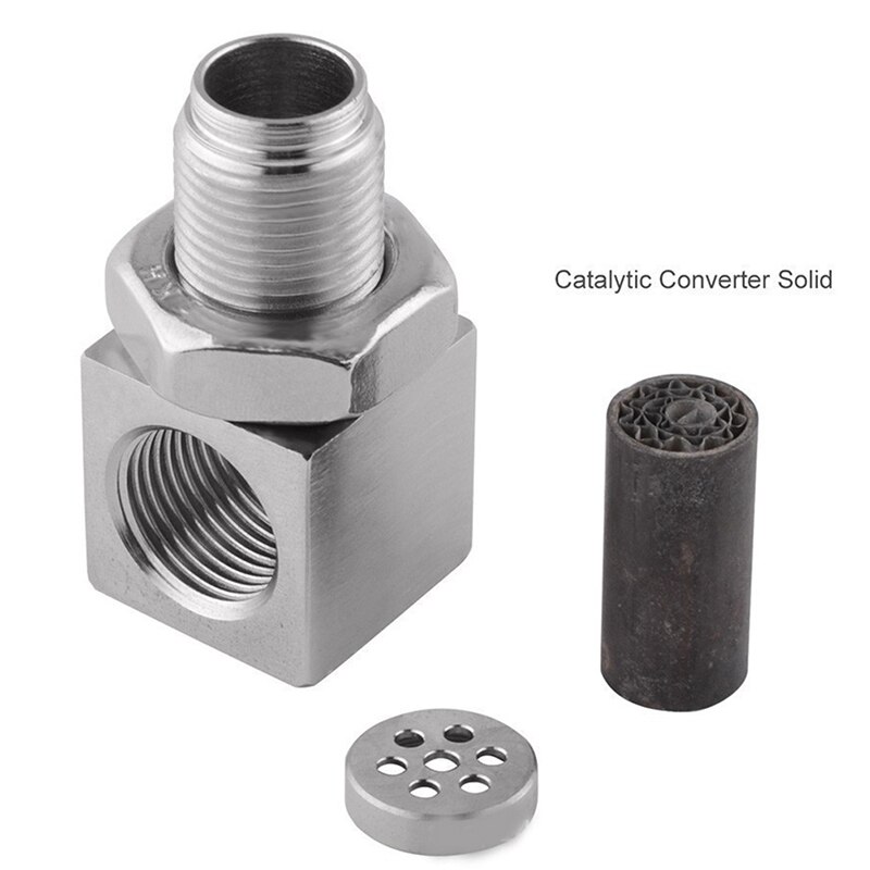 Universal Oxygen Sensor Extender 90 Degree 02 Bung Extension Catalytic Converter O2 Oxygen Sensor Spacer