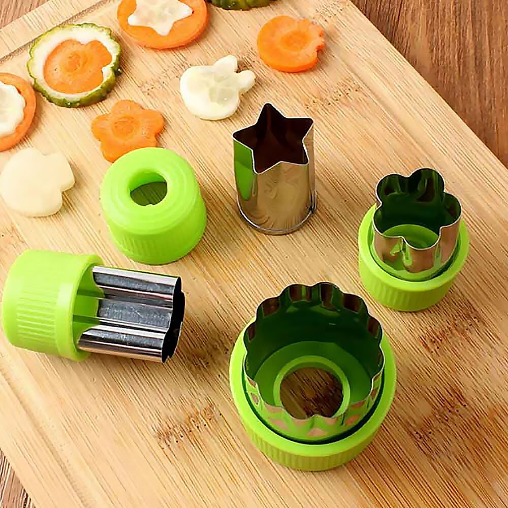 Rice Vegetable Fruit Cutter Mold 12Pcs/set Flowers Cartoon Cutter Mold Stainless Steel Cake Cookie Biscuit Cutting Shape Tools