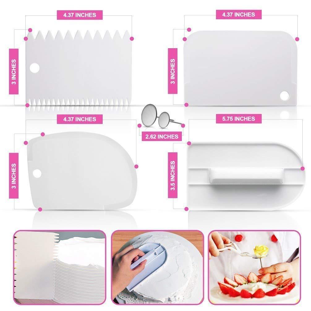 94 Pcs/sets Cake Decorating Baking Supplies Kit with Cake Turntable Stand,Icing Tips,Pastry Bag,Cupcake Molds,More Pastry Tools