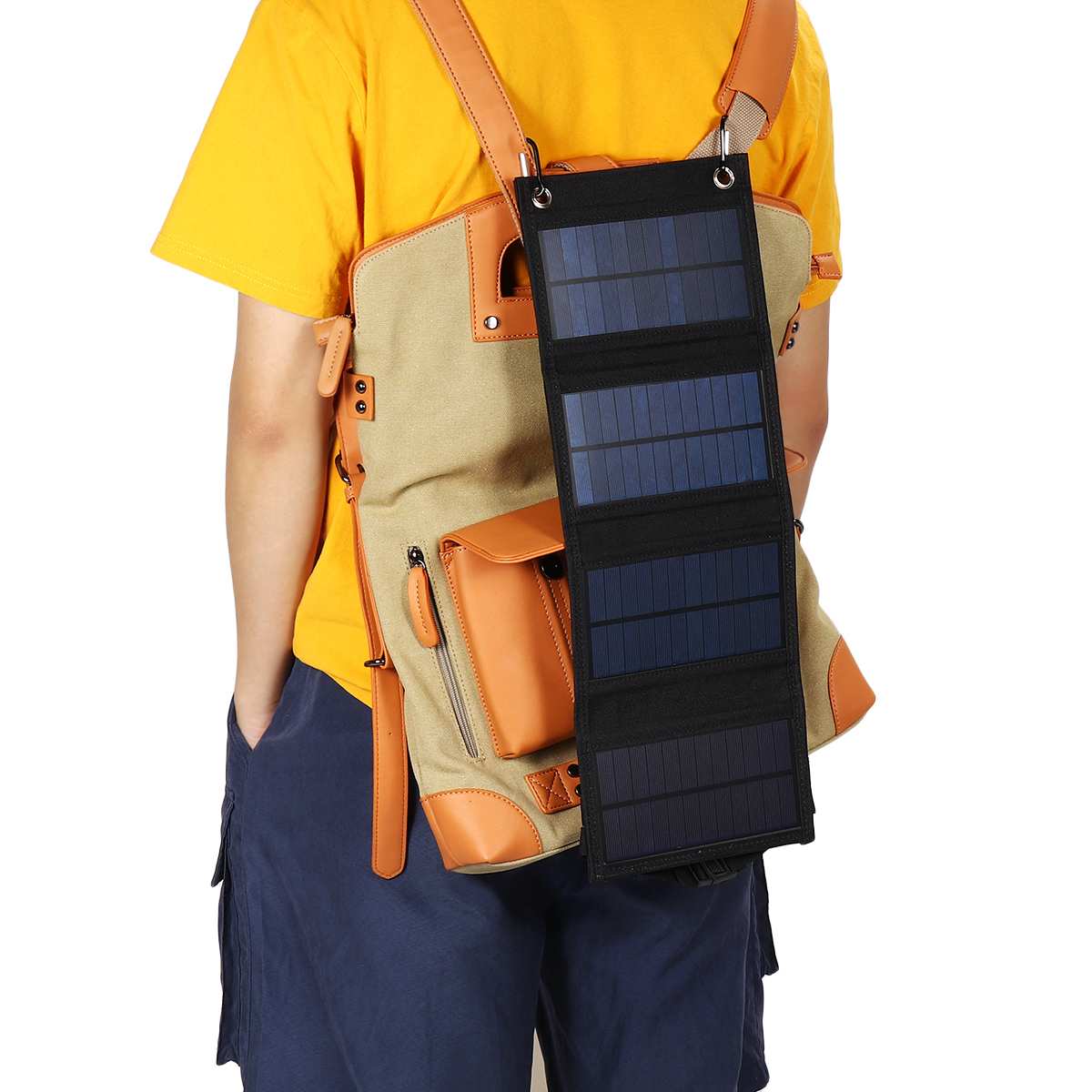 Foldable Solar Panel Charger Portable Solar Power Bank Backpack Camping Hiking Solar Panel Kit for phone with USB Port 30W