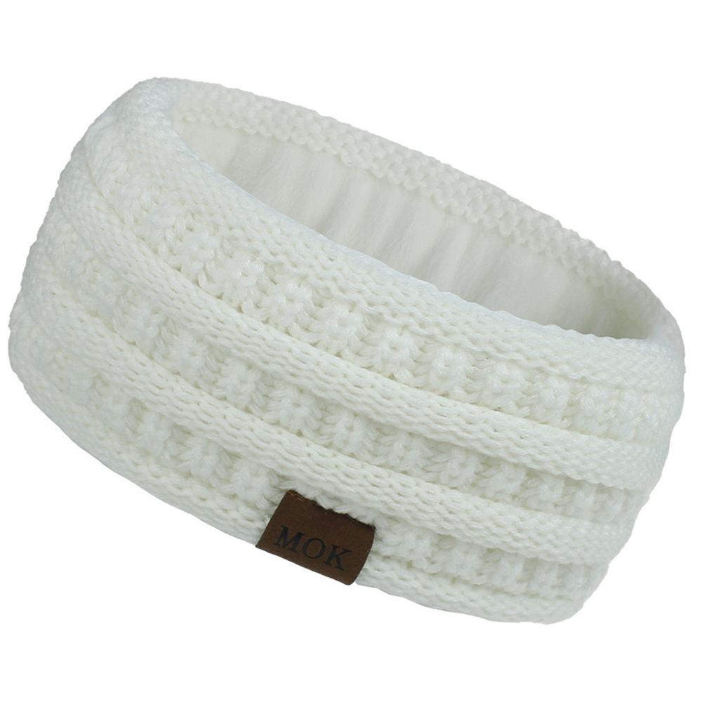 Femmes tricoté bandeau extérieur tête enveloppement hiver plus bandeau pour dames acrylique Crochet bandeau tête enveloppement 20FEB3: WH1