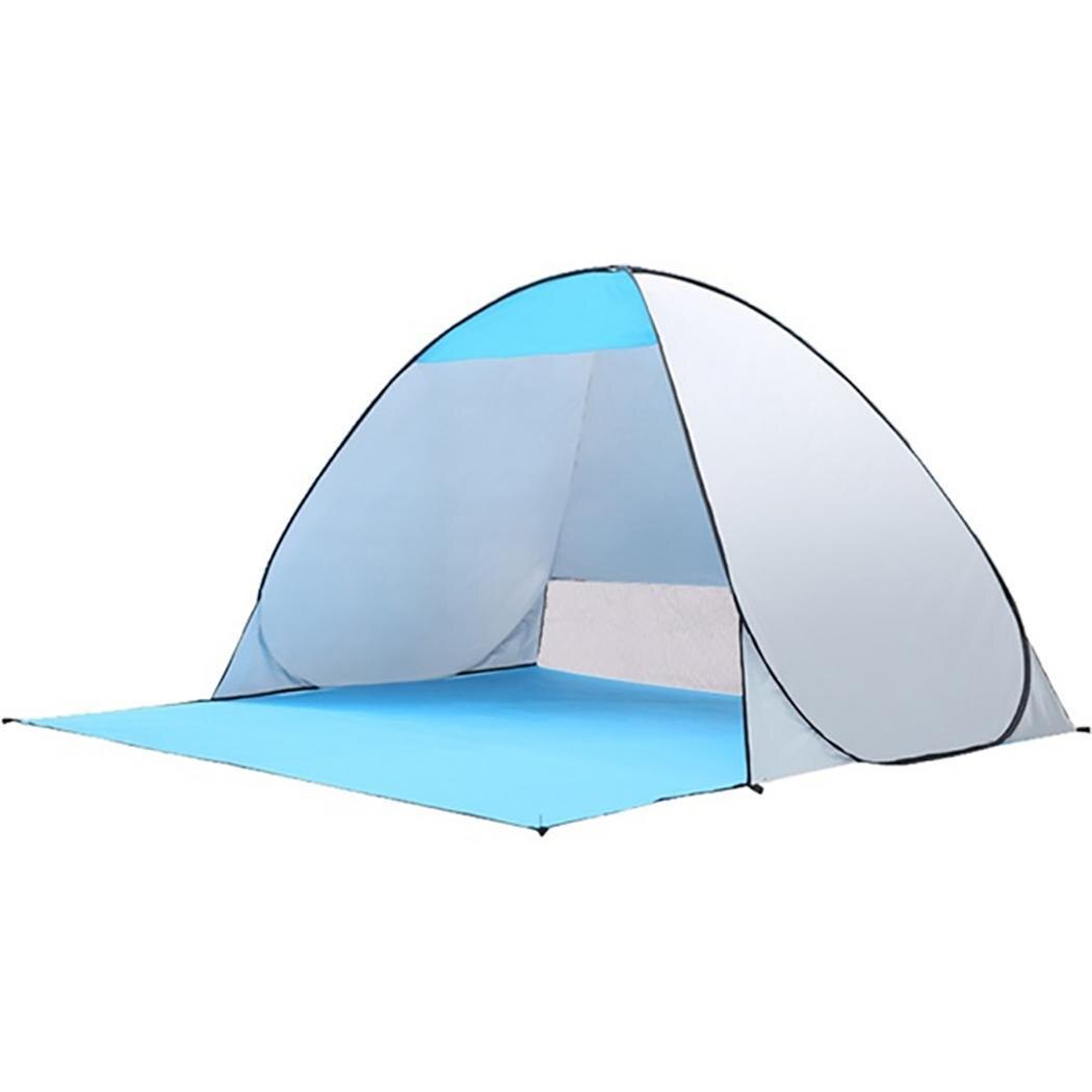 Automatic Camping Tent Summer Tent Shelter Camping Outdoor Portable UV Protection Beach Tent for Hiking Travelling Summer Supply: silver