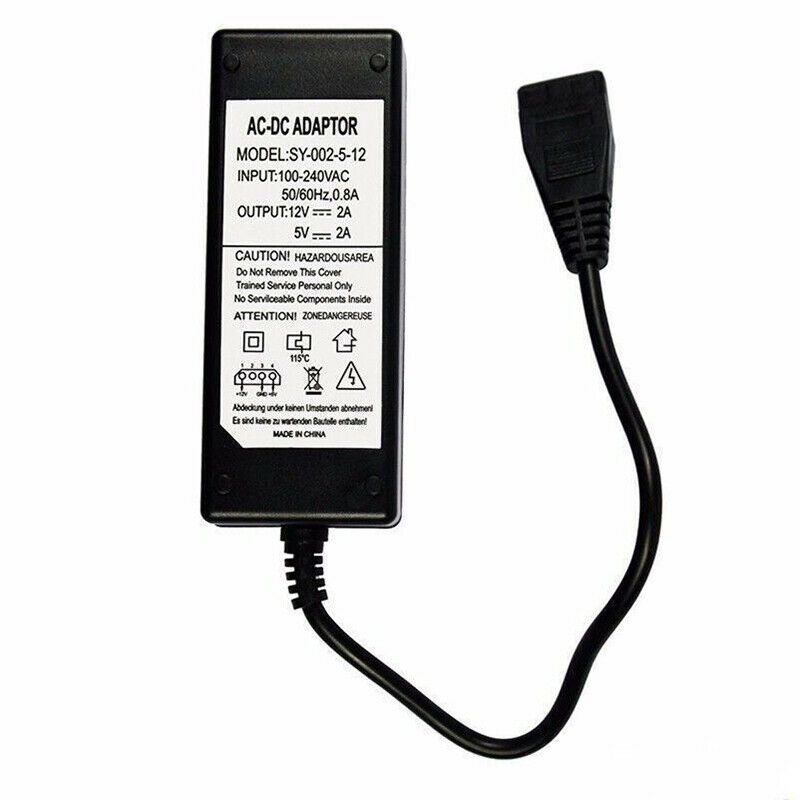 Adaptador de fuente de alimentación de 12V/5V 2.5A USB a IDE/SATA, disco duro/HDD/CD-ROM AC DC,
