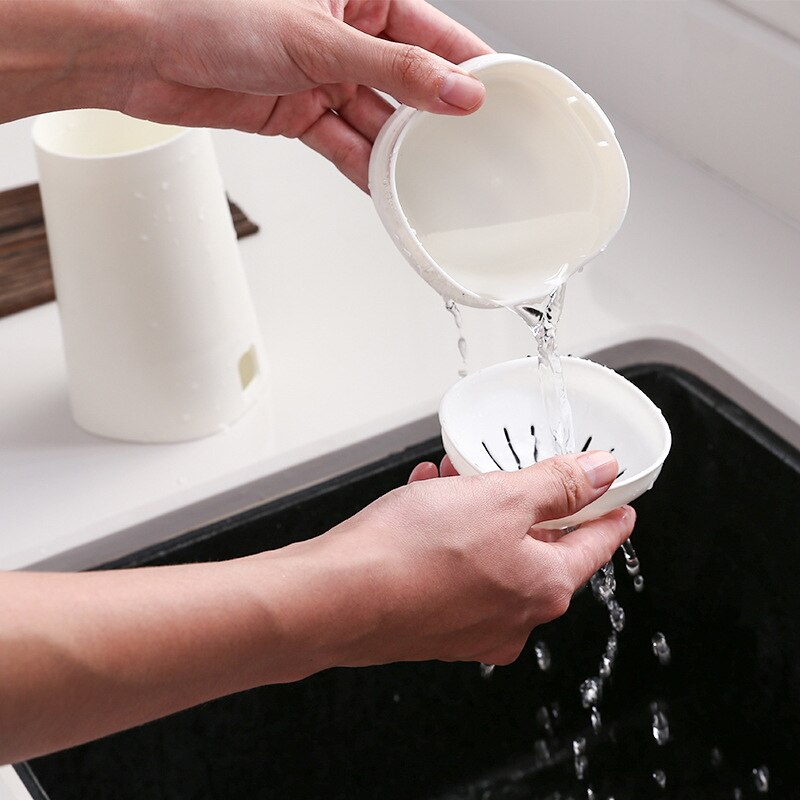 Tableware Drain Storage Rack Cutlery Storage Box with Lid Chopsticks Holder Dust Drain Rack Chopstick Cage Kitchen Tools