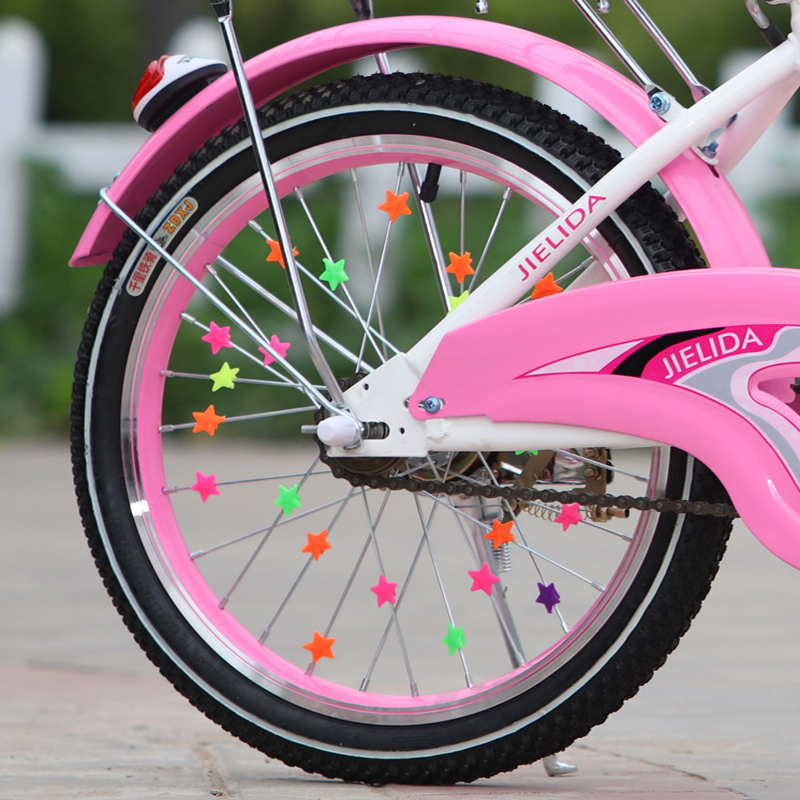 36 Uds. Clips de decoración coloridos para niños, cuentas de radios de rueda de bicicleta de plástico multicolor, para niños, accesorios para bicicletas