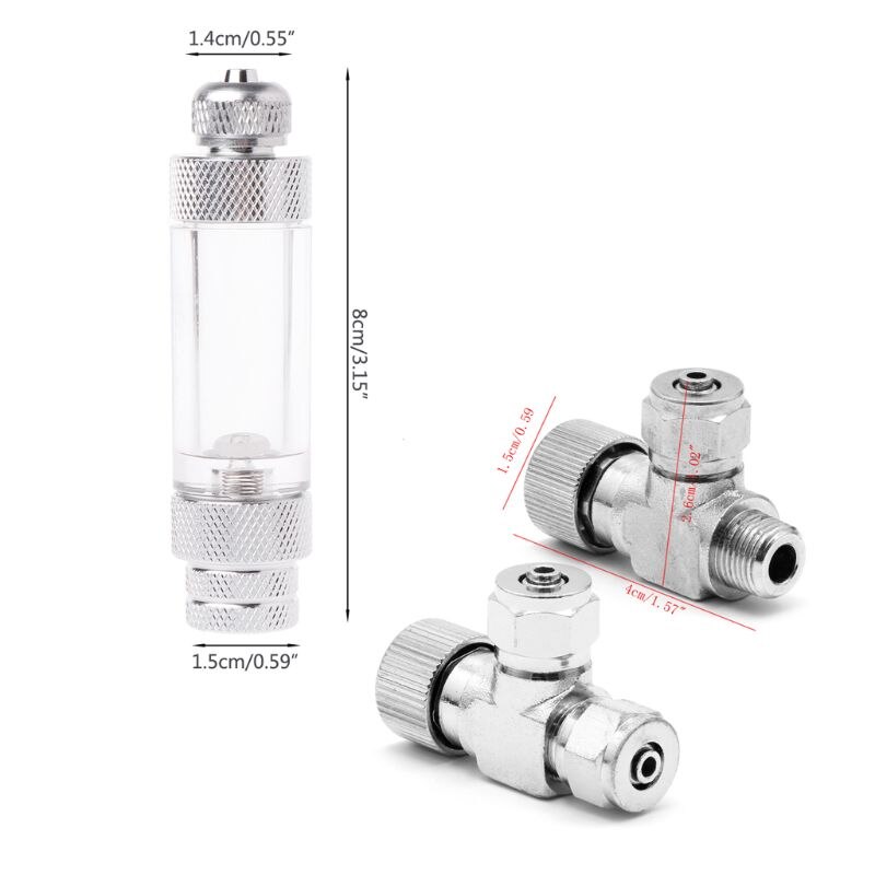 Aquarium  co2 regelaar naaldventiel afstellingsset bubbelkleppen teller mini  co2 enkel/dubbel kopsysteem voor aquarium