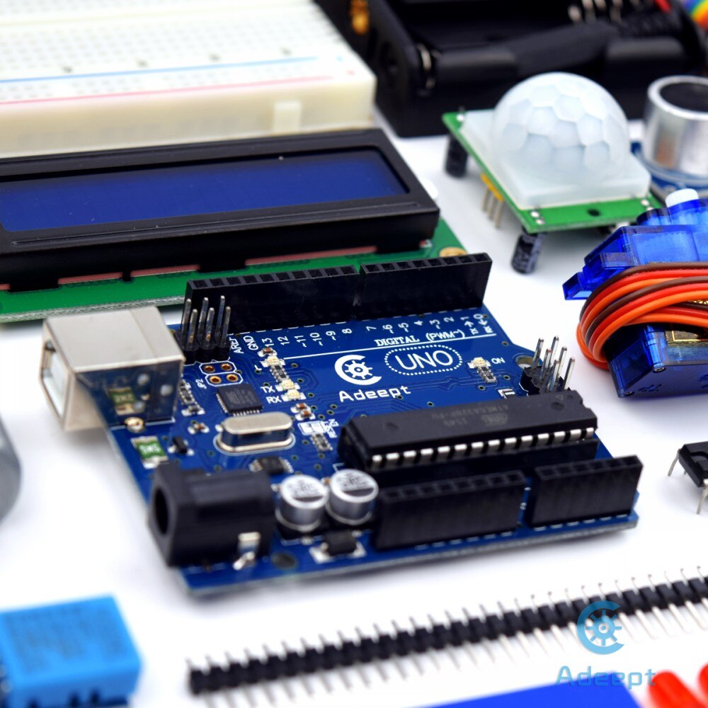 Adeept Elettrica FAI DA TE Nuovo ultimo antipasto kit di Apprendimento per Arduino UNO R3 con Libro Guida Motore di Elaborazione del Libro del portato fai da te diykit