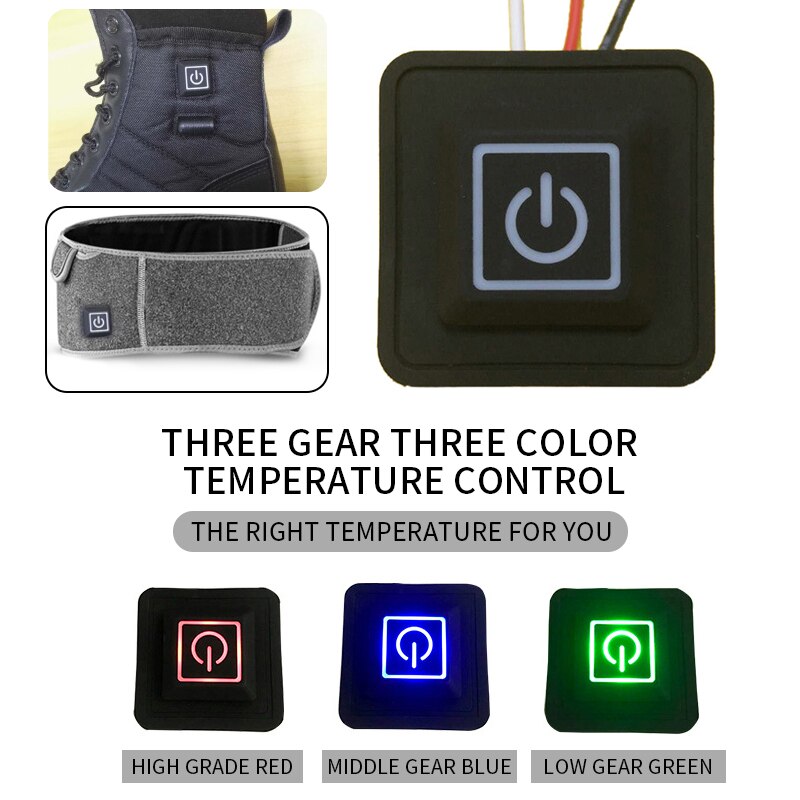 5V-15V Silicone Button Heated Vest Pants Gloves Electirc Heating Waistband DIY Temperature Controller Rheostat