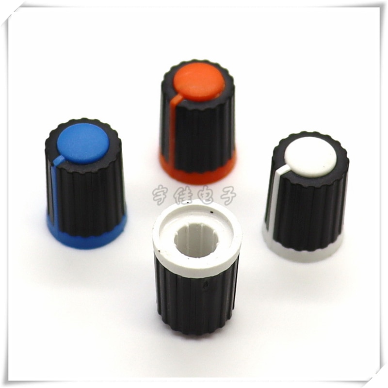 10 Stuk 12.5*18Mm Plastic Knop Cap Potentiometer Encoder Switch Knop Is Geschikt Voor Bloem As 6Mm