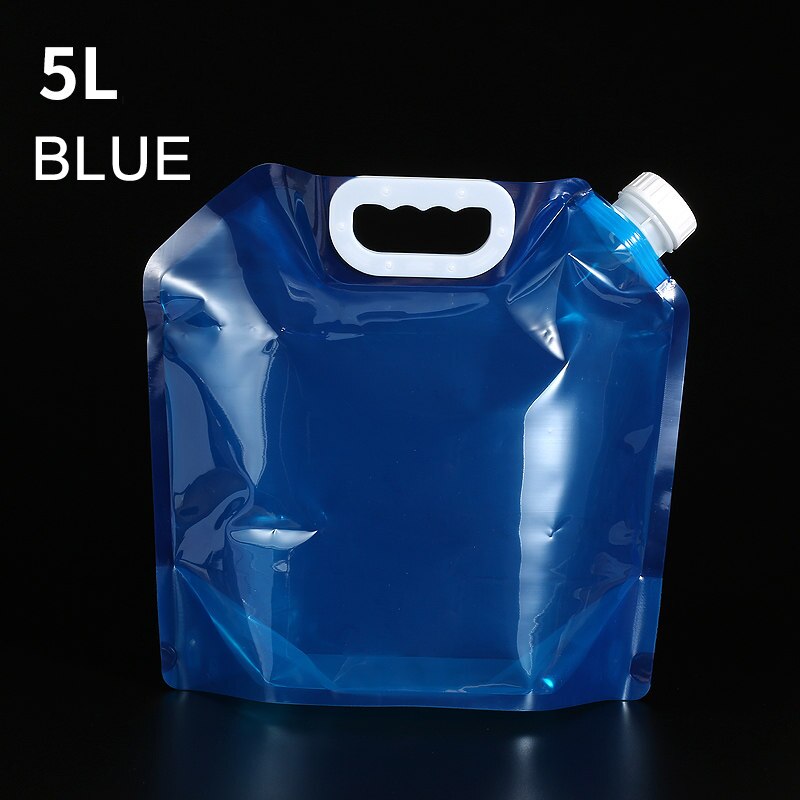 Borse da viaggio per acqua all'aperto pieghevole portatile bere campo cucinare Picnic BBQ contenitore per acqua borsa per trasporto serbatoio per acqua borsa per ghiaccio: 5L Blue