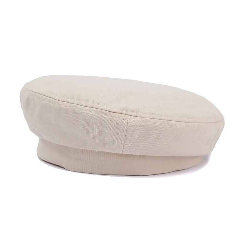 Herfst En Winter Vrouwen Baretten Japanse Stijl Canvas Materiaal Eenvoud Outdoor Mode Vrouwelijke Caps: Beige