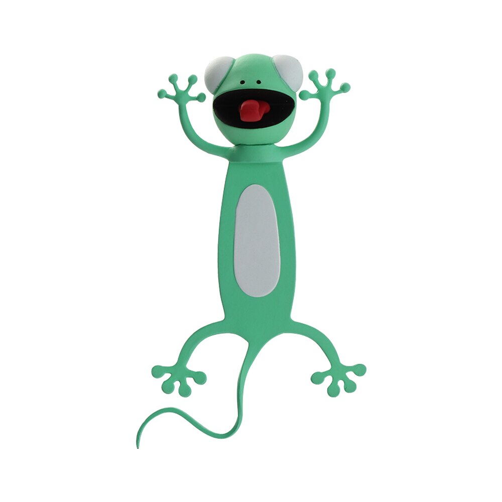 Kreative 3D Stereo Lesezeichen Nette Karikatur Ebene Marker Kawaii Katze Panda Lesezeichen Von Seiten freundlicher Schule Schreibwaren: Gecko