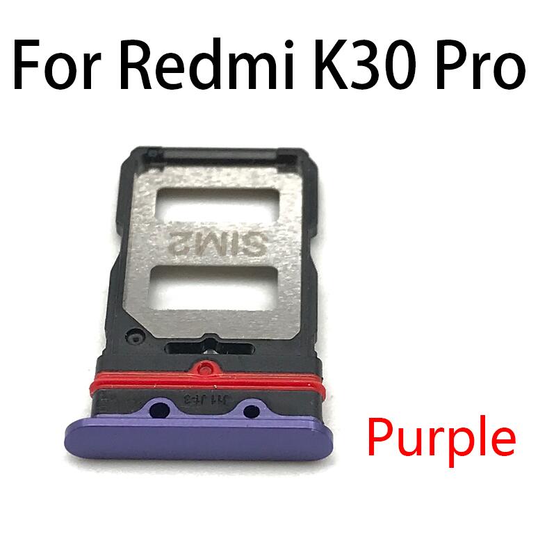 Soporte de ranura para tarjeta SIM para Xiaomi Redmi K30 Pro / Pocophone POCO F2 Pro, pieza de repuesto: K30 Pro purple