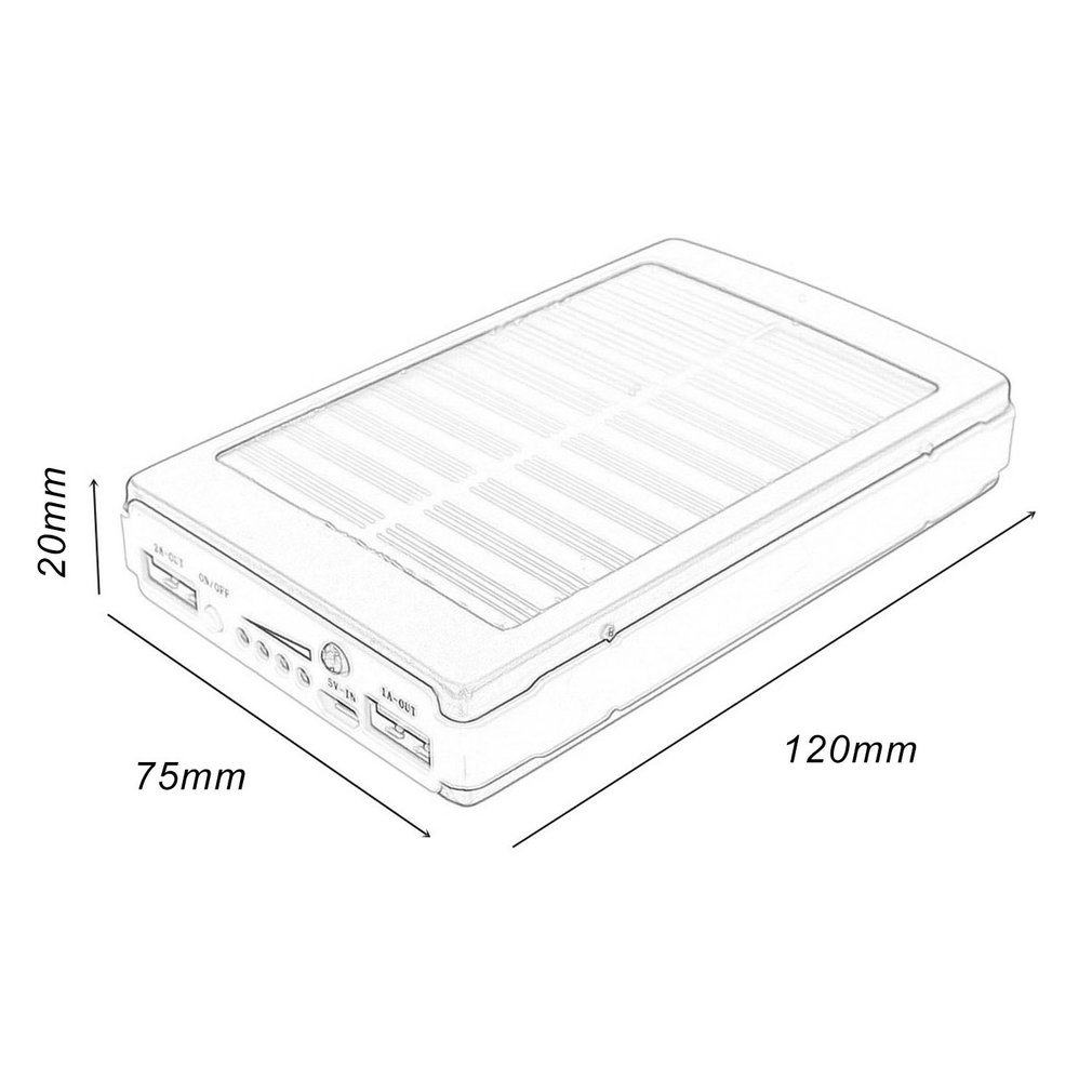 50000 mah dobbel usb solenergi ekstern strømbank batterilader til telefon nettbrett